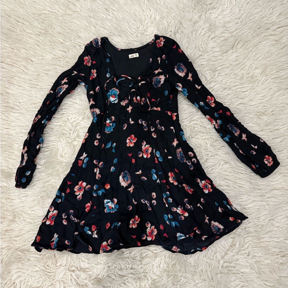 Hollister Black Floral Kids Dress